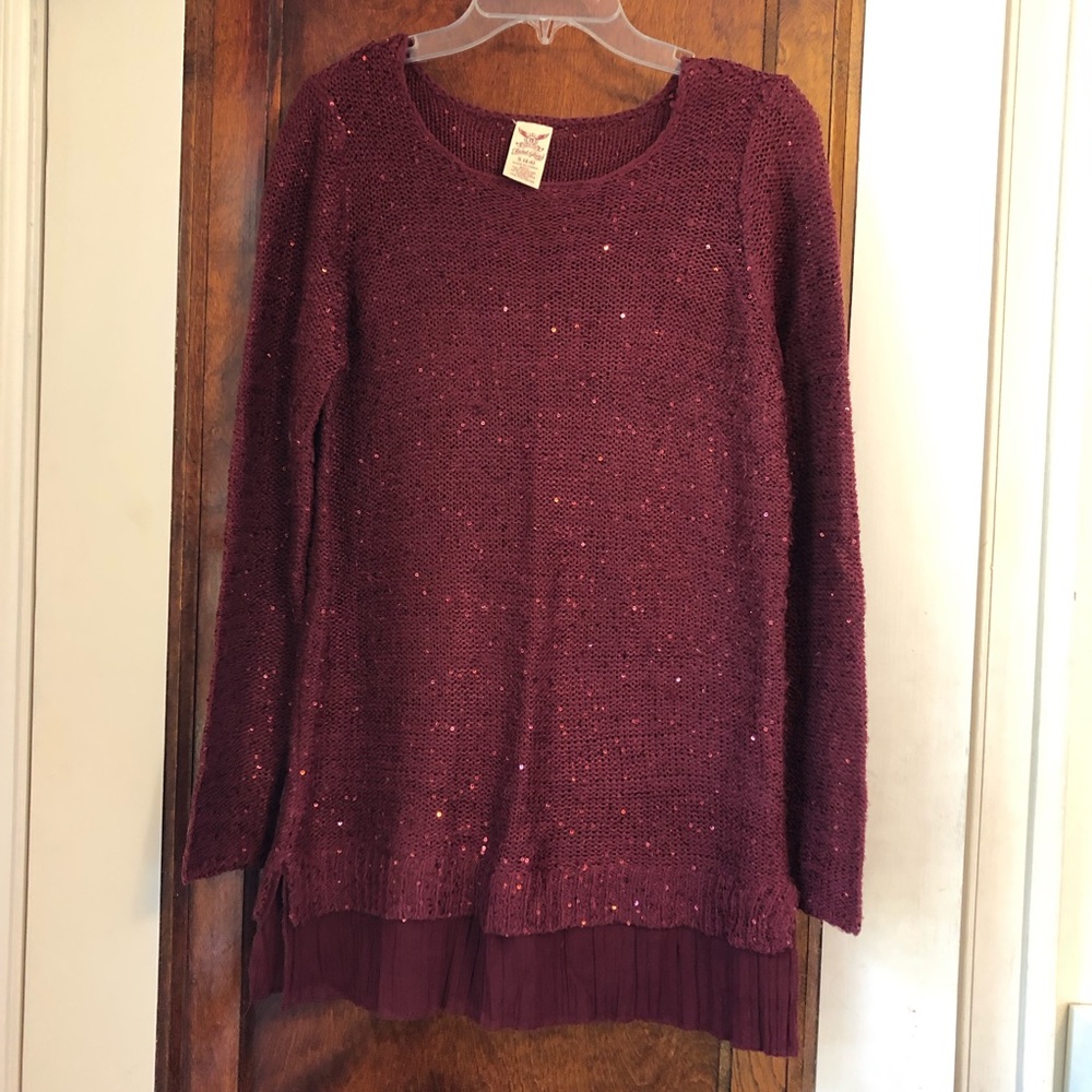 Faded Glory sequin sweater S